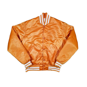 Vente de gros Vestes personnalisées grande taille pour hommes Blouson universitaire blanc pour hommes Blouson aviateur en satin Letterman uni pour homme - Product Image 1
