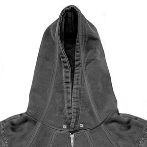 Clothing Manufacturers Custom 500gsm French Terry Mens Cotton Oversized <b>Full</b> <b>Zip</b> <b>up</b> <b>Hoodies</b> Streetwear - Product Image 4