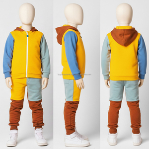 Conjunto Deportivo de Otoño para Niños, Felpa Francesa 100% Algodón, Transpirable, Impermeable, Posiciones de Logotipo Personalizables, Servicio OEM - Product Image 4