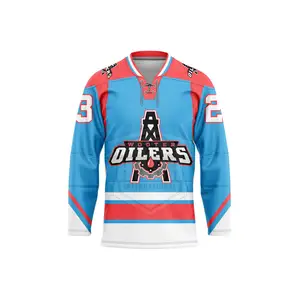 Wholesale Best Quality New Style Sublimated Ice Hockey Fully Customized Ice Hockey Jersey