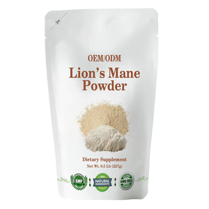 Poudre de champignon crinière de lion 100 % pure, naturelle, en forme de corps de champignon, pour soutenir la concentration et la fonction de la mémoire (OEM/ODM) - Product Image 1
