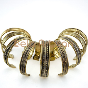 Conjuntos de Joyería Étnica de Latón Martillado, Brazaletes y Pulseras, Hechos a Mano, Proveedor de Artesanía Premium, Bela Artisan - Product Image 6