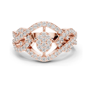 Bague en diamant de laboratoire 0,612 CT pour femmes, clarté VVS-VS EF, or 18 carats, 14 carats, 10 carats et argent 925, or rose, or jaune, or blanc - Product Image 3
