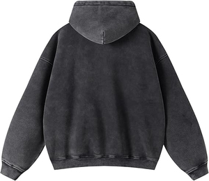 Sweats à capuche décontractés OEM ODM pour hommes dernier style personnalisé 100% coton Sweats à capuche zippés pour hommes délavés au soleil Meilleur prix Fabriqué au Pakistan - Product Image 2