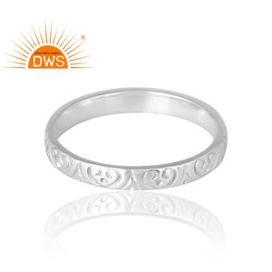 Anillo de banda de Plata de Ley 925 de Venta caliente para mujer, joyería personalizada para mujer, regalo para ella - Product Image 4