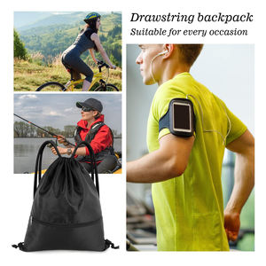 2024 New High Quality Cotton <b>Canvas</b> Drawstring <b>Backpack</b> Wholesale Personalized Custom with Logo Waterproof Drawstring Bag - Product Image 5