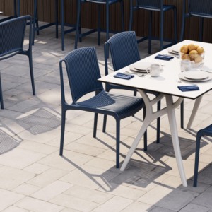Chaise de salle à manger empilable en plastique contemporaine pour la maison, le bar, l'appartement, l'atelier - Product Image 5