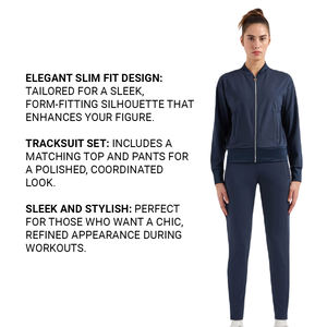 Conjunto de chándal ajustado elegante y personalizado para mujer, elegante y elegante para sesiones de entrenamiento, chándales de mujer - Product Image 5