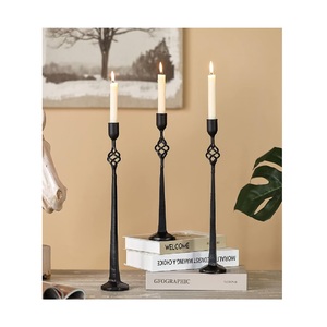 <b>Tall</b> <b>Candlestick</b> Metal Candle Stand for Outdoor Shiny Silver Finishing Decorative Metal Aluminum Candle Holder - Product Image 3