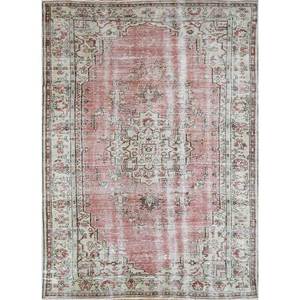 Alfombras Vintage de Lana 9x12 en Rojo Anaranjado, Anudadas a Mano con Patrón de Medallón para Uso Doméstico - para Dormitorio, Pasillo, Sala de Estar, Modelo Pae-3338 - Product Image 1