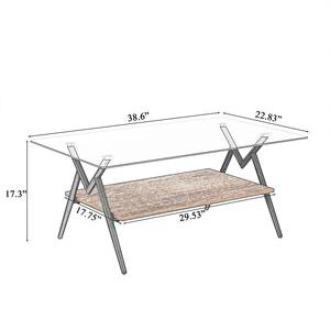 Eco-Friendly Modern Triangle Metal and Tempered <b>Glass</b> <b>Console</b>/Coffee/Sofa Side <b>Table</b> Living Room Furniture Set - Product Image 5