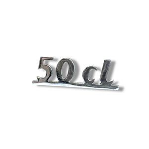Emblema para protector de piernas '50 CL' para Lambretta Lui 50 CL - Product Image 1