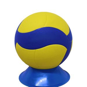 Ballon de volley-ball officiel pleine taille personnalisé, design moderne, jaune, professionnel, cousu à la machine, écologique, pour adultes (PU) - Product Image 4