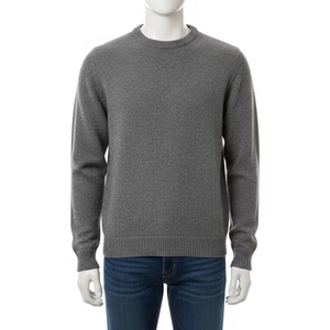 Pull en laine acrylique tricoté par ordinateur pour hommes Pull d'hiver doux et chaud Col rond à manches longues Tricots pour le bureau et l'extérieur. - Product Image 1