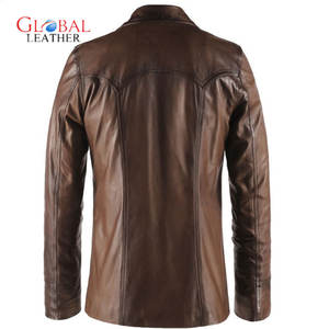 Veste de motard rétro en cuir personnalisée OEM pour hommes et femmes nouveau style de rue avec col montant en cuir de mouton - Product Image 2