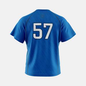Camiseta Deportiva Personalizable con Ribete en Contraste, Cuello en V y Tejido Transpirable que Absorbe la Humedad para Deportes de Campo - Product Image 2