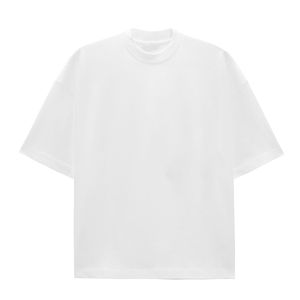 T-shirt en coton surdimensionné pour hommes de haute qualité imprimé graphique DTG uni manches de couleur différente sans marque - Product Image 4
