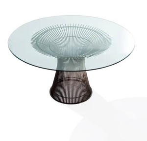 Mesa de centro de metal con cuentas de alambre para servir café, muebles de lujo para el hogar, mesa Industrial moderna, forma redonda, características atractivas - Product Image 5