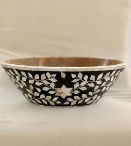 Bol élégant en nacre incrustée fait à la main, support à gâteau moderne et luxueux pour l'Aïd et Diwali, utilisation festive, porte-chocolat de haute qualité - Product Image 1