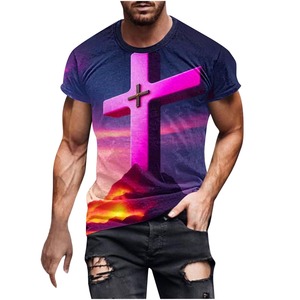 Latest Fashion Christian T-shirt Sporty Style Men's 100% Cotton High Quality Street Wear Made in Pakistan Customizable Options - Product Image 1