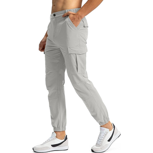 Pantalon cargo décontracté pour homme avec jogging en toile à taille élastique et pantalon de survêtement fuselé respirant - Product Image 2