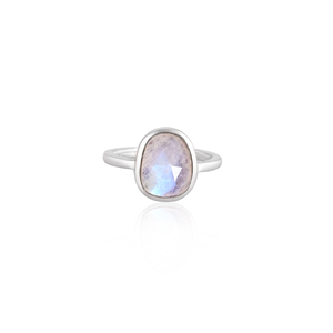 925 <b>Sterling</b> <b>Silver</b> Natural Rainbow Moonstone Gemstone <b>Adjustable</b> Handmade Designer Bridal Gift Statement Jewelry Fine <b>Rings</b> - Product Image 1