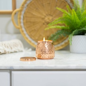 Pot de bougie en cuivre martelé de luxe pour la décoration d'éclairage de table à la maison - Product Image 5