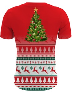 Camiseta Personalizada Sublimada de Navidad para Hombre, de Alta Calidad, Secado Rápido, Transpirable, Estampado Holgado, Tejido de Punto, Estilo Deportivo, Ecológica - Product Image 3