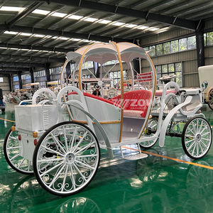 Fabricante profesional personalizable nuevo diseño personalizado Color Cenicienta carruaje real calabaza caballo carro boda 4 - Product Image 4