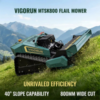 Robot Cortacésped Inteligente Vigorun Tech MTSK800 4 en 1, Desbrozadora de Gasolina, Recortadora de Césped para Jardín y Ladera