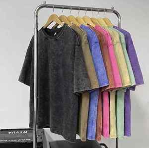 เสื้อยืดผู้ชายโอเวอร์ไซส์ลายกรดสไตล์วินเทจผ้าคอตตอนลายว่างเปล่า100% โอเวอร์ไซส์ออกแบบโลโก้ได้ตามต้องการ - Product Image 6