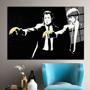 Lienzo Impreso de Banksy: Obra de Arte de Graffiti Icónica para Decoración Moderna, ARTE EN VIDRIO TEMPLADO - Product Image 1
