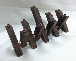 Portavelas de Madera Maciza de Roble de Primera Calidad, 4 Niveles, para Velas de Té, Centro de Mesa Escalonado para Decoración de Hoteles, Restaurantes y Hogares de Lujo, Hecho a Mano - Product Image 2