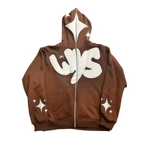 Diseño personalizado Algodón Poliéster Hecho Cara completa Cremallera Sudaderas Peso ligero Calidad superior Cara completa Basics Cremallera Sudaderas - Product Image 6