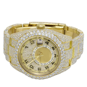 Customized Designed 41mm Men's Stainless Steel Jubilee Iced Moissanite Diamonds <b>Watches</b> <b>Arabic</b> Dial <b>Watch</b> From India - Product Image 3