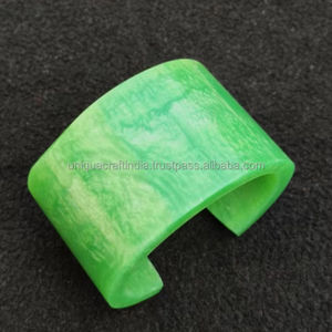 Modern Abstract Design Geometric <b>Resin</b> Bangle Set Unique Side Open Model from India for Christmas <b>Gifts</b> - Product Image 3