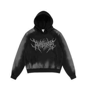 Sweat à capuche personnalisé avec strass étincelants, œuvre d'art en cristal, polaire chaud, confortable, élégant, moderne, hip-hop, streetwear, 100% coton - Product Image 1