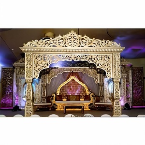 Gran boda india Jodha Akbar Mandap New Top trending Bollywood Decoración hindú Mandap Setup UK Best Royal Mandaps Designs - Product Image 1