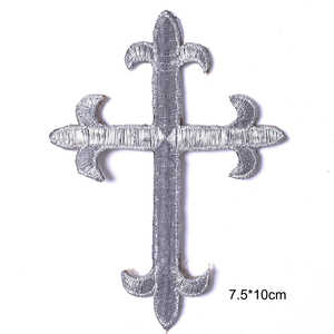 Parches cruzados de hierro dorado, plateado y negro, transferencias de tela para ropa, pegatina decorada de encaje Rock Punk, lienzo cubierto de resina - Product Image 4