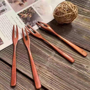 Tenedor de madera personalizado para fruta/pastel/aperitivo/ensalada/postre tenedor de madera creativo de alta calidad a los mejores precios - Product Image 3
