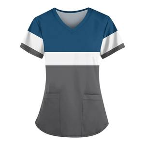 Conjuntos de uniformes médicos para enfermeras, médicos y médicos, traje para correr, diseño de tela tejida con spandex para hospitales - Product Image 1