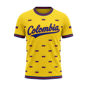 Maglia da Calcio Unisex per Tifosi della Colombia 2028, T-Shirt con Motivo Bandiera, Top per il Giorno della Partita, Regalo per i Supporteri - Product Image 2
