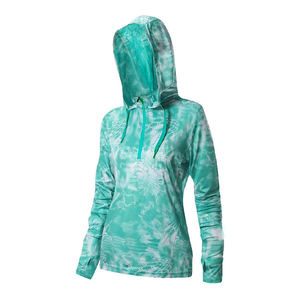 100% polyester pêche sweats à capuche extérieur sublimé pêche sweats à capuche séchage rapide respirant à manches longues sweats à capuche - Product Image 3