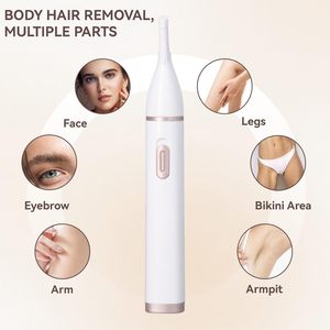 Rasoir électrique 5-en-1 pour femmes, IPX7, recharge USB, acier inoxydable, lavable, pour poils du nez, sourcils, visage, jambes, aisselles - Product Image 4