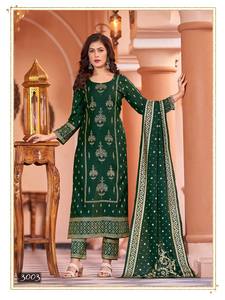 Nouveauté FATEMA FASHION Salwar Kameez pour femmes, mode indienne et pakistanaise, en rayonne lourde, imitation georgette, imprimé feuille, broderie - Product Image 3
