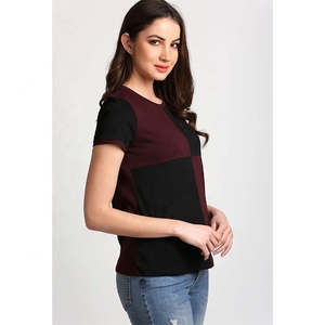 Camiseta holgada de verano 100% algodón al por mayor, camiseta personalizada de color negro con cuello redondo de manga corta con estampado Unisex en blanco para mujer - Product Image 4