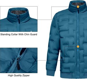 Men's Puffer Warm Jacket Windproof Winter <b>Coat</b> with Recycled Insulation - Product Image 5