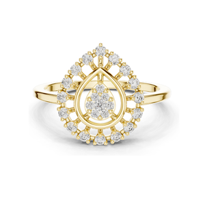 Bague pour femme en diamant de laboratoire 0,227 CT, clarté VVS-VS EF, options en or 18 carats, 14 carats, 10 carats et argent 925, or rose, jaune, blanc - Product Image 1