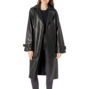 Abrigo largo de lana de color liso, moderno, para otoño e invierno, para mujer, talla grande, con forro de piel sintética antiarrugas. - Product Image 6