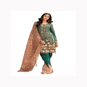ขายร้อนใหม่ปากีสถานฟรีขนาดชุด Salwar Kameez เย็บปักถักร้อยปากีสถานและอินเดียสไตล์ผู้หญิงชุด - Product Image 3